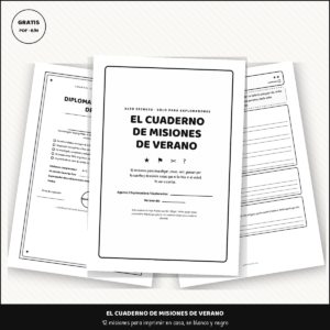 Cuaderno de misiones de verano para niños